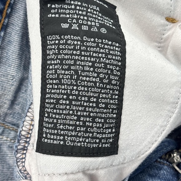 Alexander Wang Shorts Womens 25 High Rise Bite Denim Cutoff Raw Hem Made USA - Picture 13 of 16